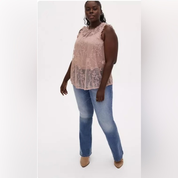 Torrid Ruffle Embroidered Blouse - Picture 4 of 10